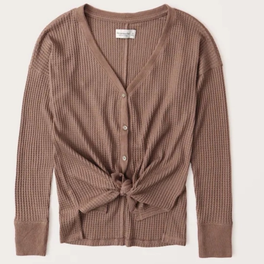 Abercrombie and fitch cozy waffle button up